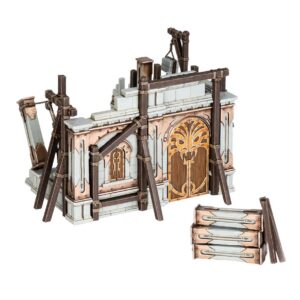 Armazón de casa con cabrestrante