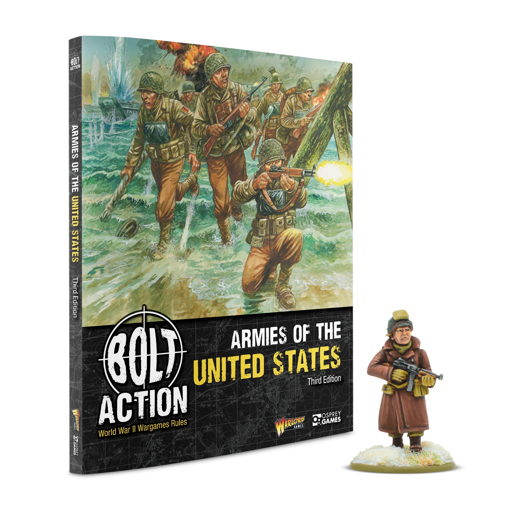 401013001_ArmiesoftheUnitedStates_2025_01.jpg Armies of the United States, tercera edición (inglés) – Bolt Action - Imagen 1