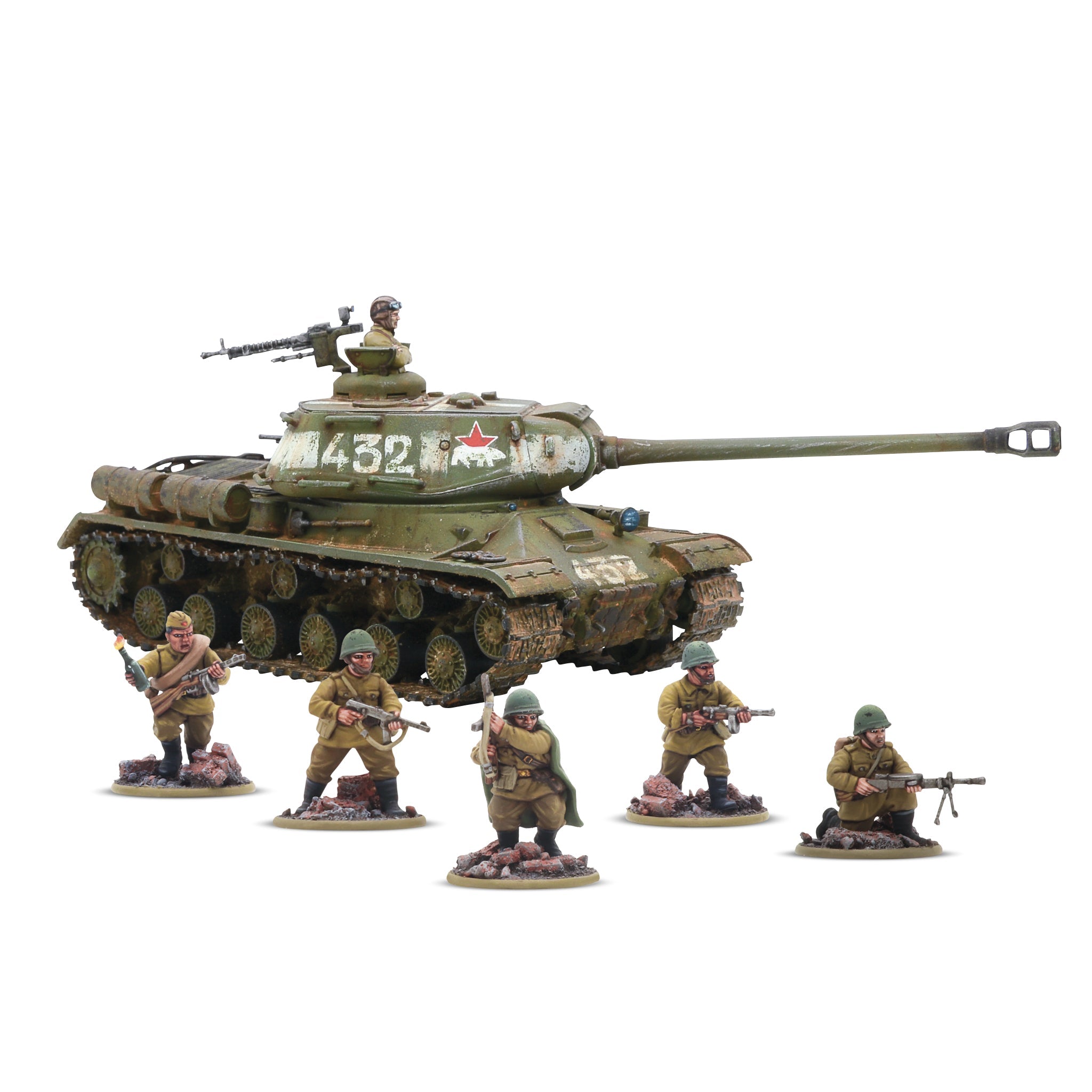 4050400039_IS-2HeavyTank01.jpg IS-2, tanque pesado con infantería soviética – Bolt Action - Imagen 1