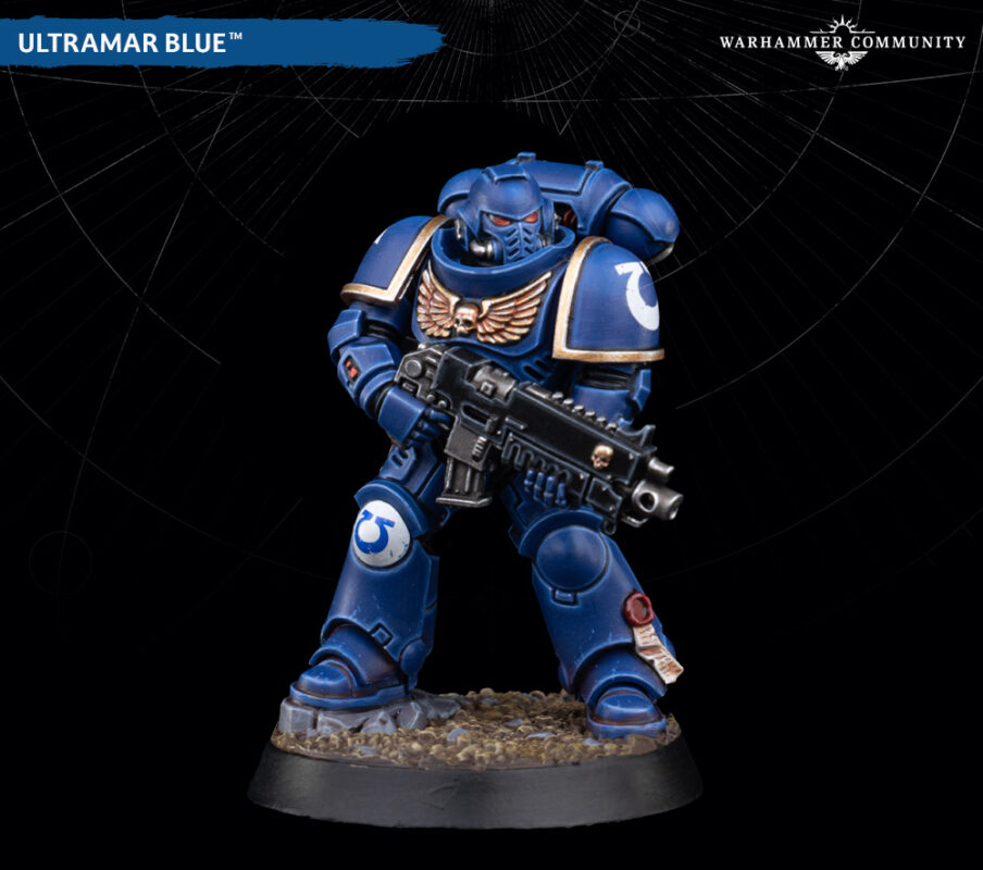 Intercesor Ultramarine pintado con la gama Ultramar Blue de Warhammer Tone Pro