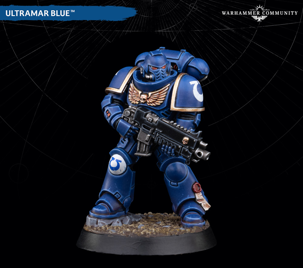 Intercesor Ultramarine pintado con la gama Ultramar Blue de Warhammer Tone Pro